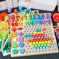 Kids Educational Toys  Montessori Wooden Puzzle Board