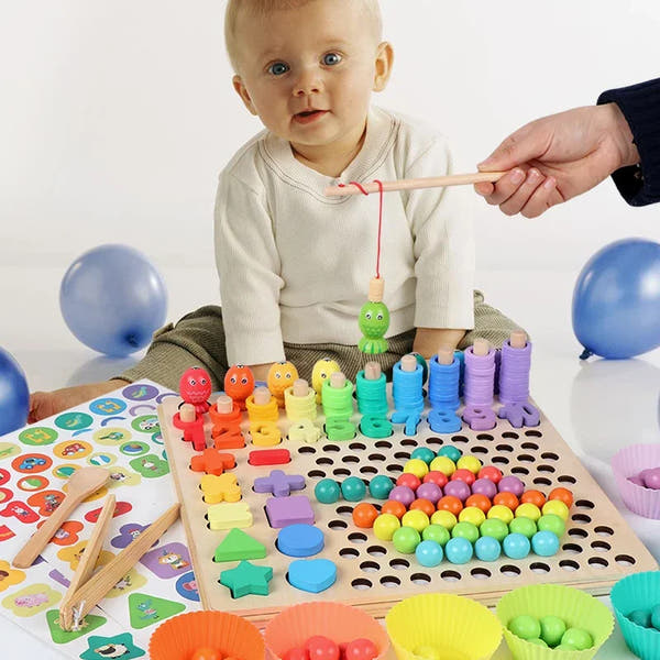 Kids Educational Toys  Montessori Wooden Puzzle Board