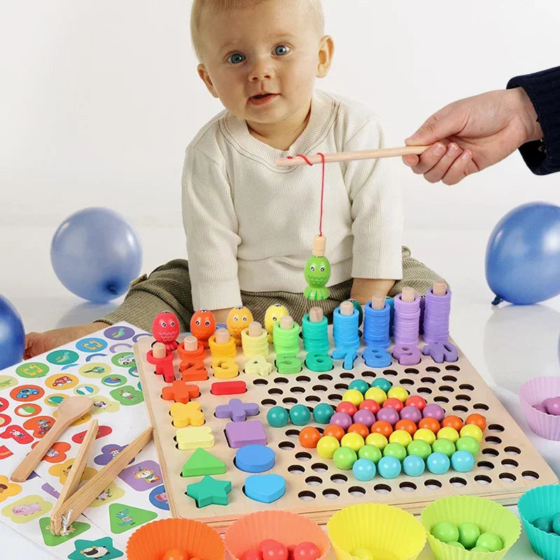 Kids Educational Toys  Montessori Wooden Puzzle Board
