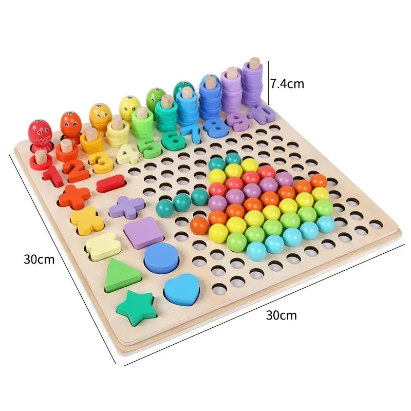 Kids Educational Toys  Montessori Wooden Puzzle Board