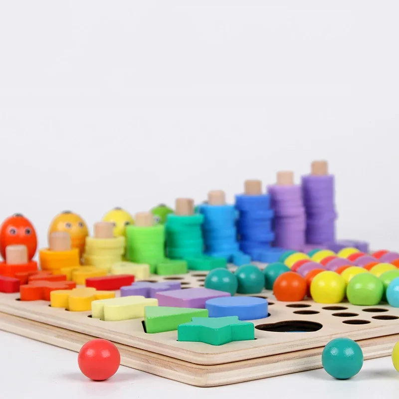 Kids Educational Toys  Montessori Wooden Puzzle Board